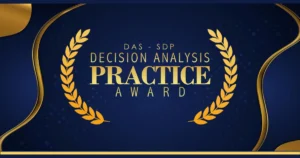 Joseph Byrum won the Decision Analysis Society Decision Professionals Practice Award