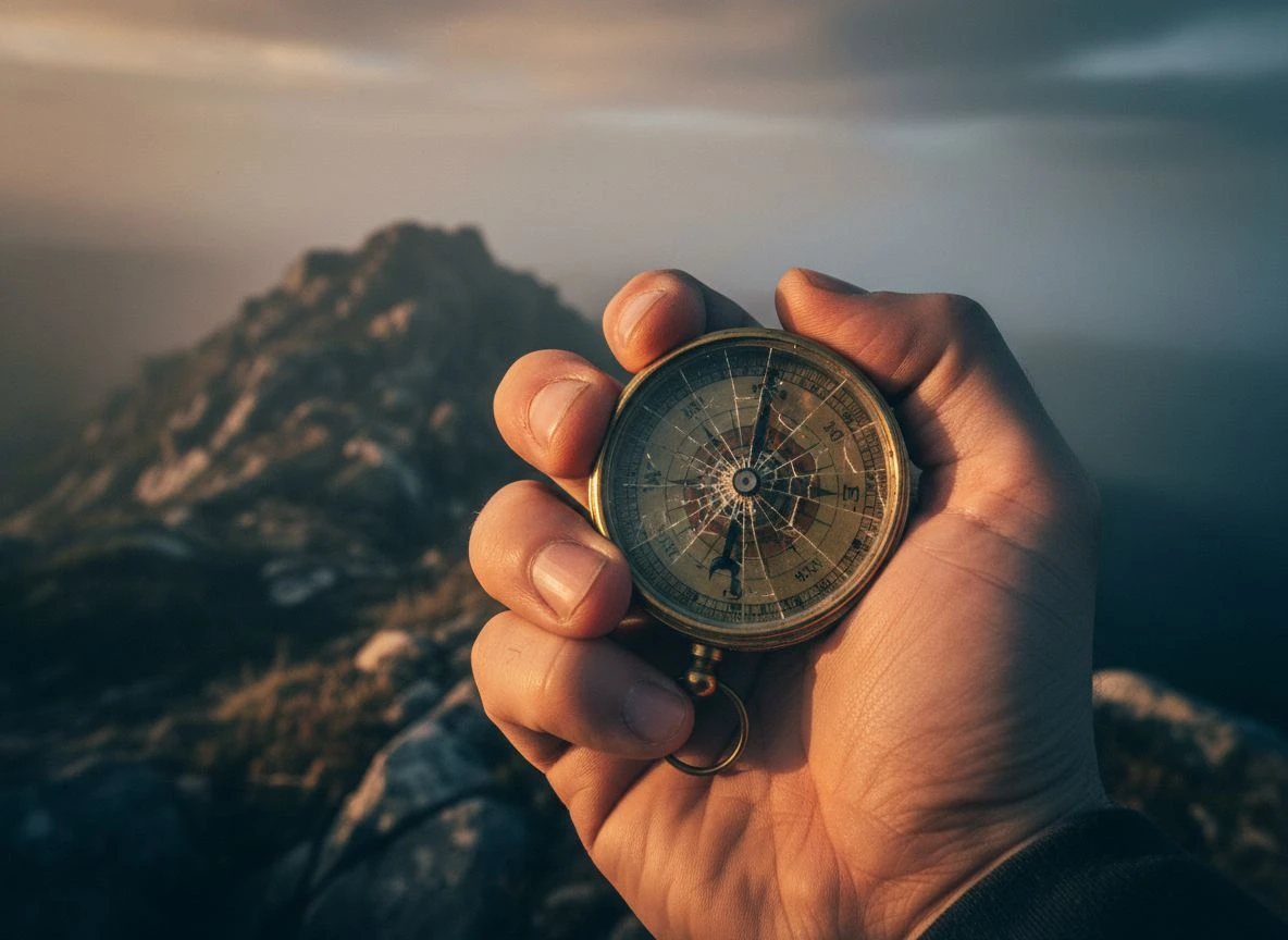 Hand holding a broken brass compass with cracked glass symbolizing when the Entity Authority Score loses validity Hand holding a broken brass compass with cracked glass symbolizing when the Entity Authority Score loses validity